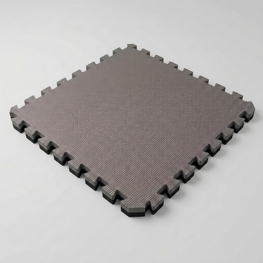 Grey / Black reversible 2cm interlocking EVA foam gym mat tiles