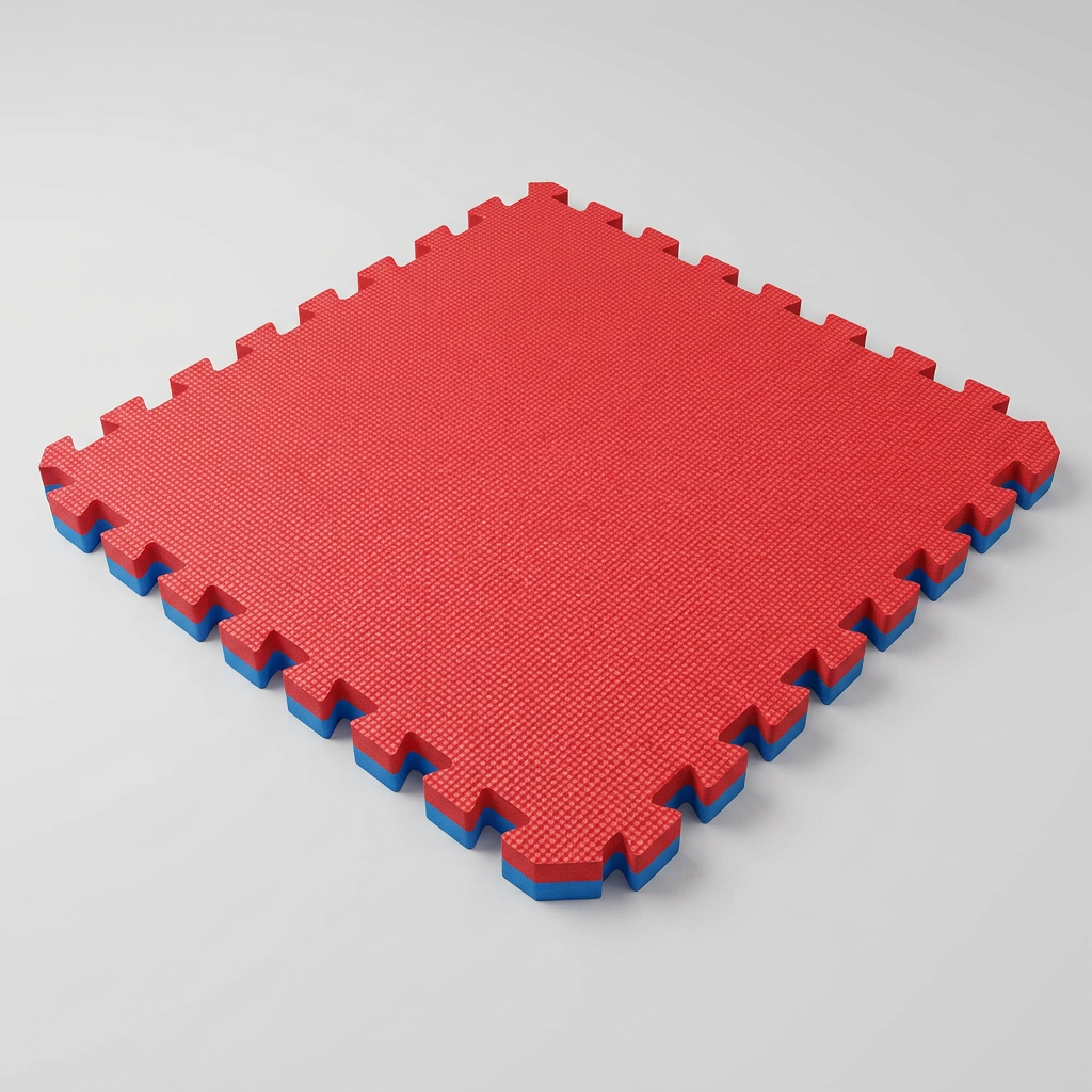Red / Blue reversible 2cm interlocking EVA foam gym mat tiles